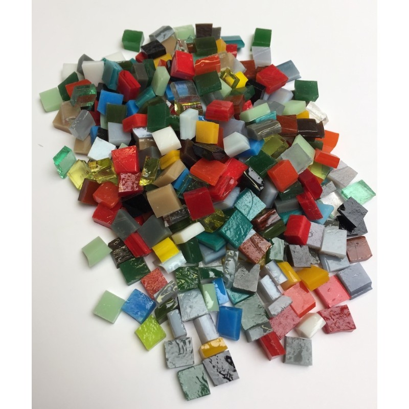 Vrac Emaux Multicolore 400g : Tesselle 1x1cm.