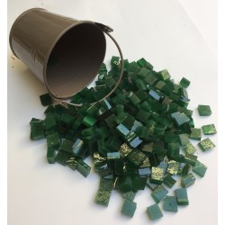 Grand Seau Emaux Vert Foncé : Tesselle 1x1cm.