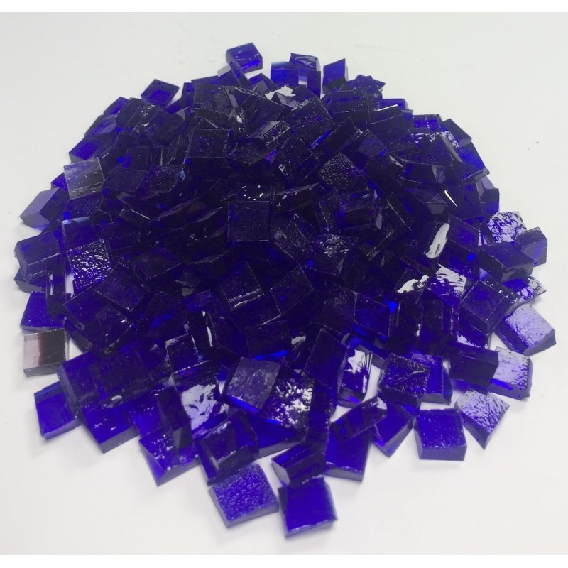 Vrac d'émaux Bleu Foncé  400g : Tesselle 1x1cm.