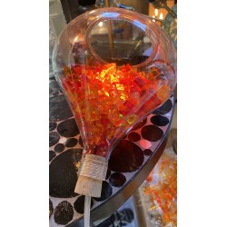 Lampe Globe - Rouge / Orange