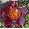 Fleur en Verre Rouge sur Tige