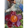 Fleur en Verre Rouge sur Tige