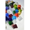 Vrac de Dalles de Verre - Tansparent 1Kg : Cube 2x2cm.