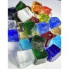 Vrac de Dalles de Verre - Tansparent 1Kg : Cube 2x2cm.