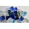 Vrac de Dalles de Verre - Tansparent 500g : Cube 2x2cm.