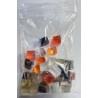 Vrac de Dalles de Verre - Tansparent 500g : Cube 2x2cm.