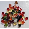 Vrac de Dalles de Verre - Tansparent 1Kg : Cube 2x2cm.