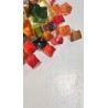 Vrac de Dalles de Verre - Tansparent 1Kg : Cube 2x2cm.