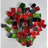 Vrac de Dalles de Verre - Tansparent 1Kg : Cube 2x2cm.