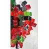 Vrac de Dalles de Verre - Tansparent 1Kg : Cube 2x2cm.