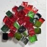Vrac de Dalles de Verre - Tansparent 500g : Cube 2x2cm.
