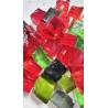 Vrac de Dalles de Verre - Tansparent 500g : Cube 2x2cm.