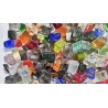 Vrac de Dalles de Verre - Tansparent 500g : Cube environ 1x1cm.