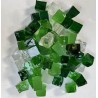 Vrac de Dalles de Verre - Tansparent 1Kg : Cube 2x2cm.