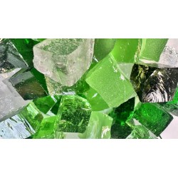 Vrac de Dalles de Verre - Tansparent 1Kg : Cube 2x2cm.