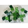 Vrac de Dalles de Verre - Tansparent 500g : Cube 2x2cm.
