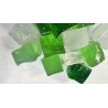 Vrac de Dalles de Verre - Tansparent 500g : Cube 2x2cm.