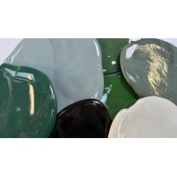 Lot de Galettes Vert-Blanc-Gris