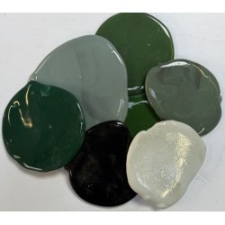 Lot de Galettes Vert-Blanc-Gris