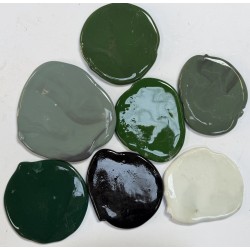 Lot de Galettes Vert-Blanc-Gris