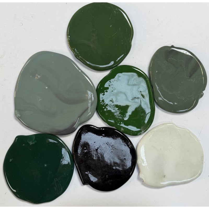 Lot de Galettes Vert-Blanc-Gris