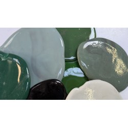 Lot de Galettes Vert-Blanc-Gris