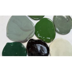 Lot de Galettes Vert-Blanc-Gris