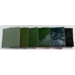 Emaux - Multi Verts - Lot de 6