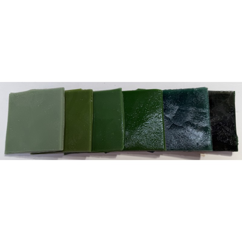 Emaux - Multi Verts - Lot de 6