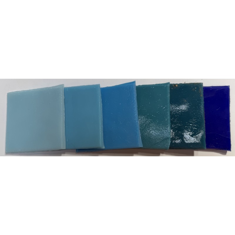 Emaux - Multi Turquoises - Lot de 6