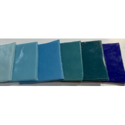 Emaux - Multi Turquoises - Lot de 6