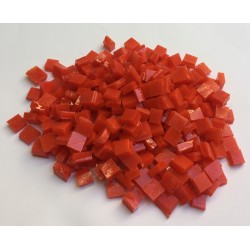 Vrac d'émaux Rouge Orange 400g : Tesselle 1x1cm.