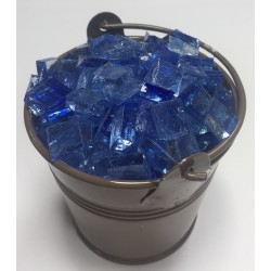 Grand Seau Emaux Bleu Moyen : Tesselle 1x1cm.