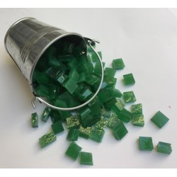 Mini Seau Emaux Vert : Tesselle 1x1cm.