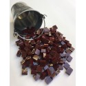 Petit Seau Emaux Rouge Bordeaux : Tesselle 1x1cm.