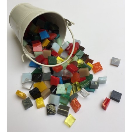 Mini Seau Emaux Multicolore : Tesselle 1x1cm.