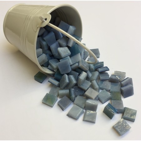Mini Seau Emaux Gris-Bleu : Tesselle 1x1cm.